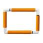 Preview: Nurge - Stickrahmen - 21x29cm - orange