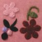 Preview: Trockenfilznadel-Applikationsform - Blüten und Beeren