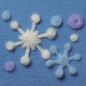 Preview: Trockenfilznadel-Applikationsform - Schneekristalle