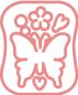 Preview: Trockenfilznadel-Applikationsform - Schmetterling