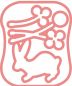 Preview: Trockenfilznadel-Applikationsform - Hase und Kleeblatt