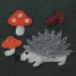 Preview: Trockenfilznadel-Applikationsform - Pilze und Igel