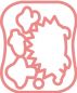 Preview: Trockenfilznadel-Applikationsform - Pilze und Igel