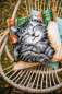 Preview: Vervaco Kreuzstich Kissen Katze PN-0228648
