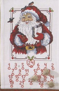 Adventskalender 38x57cm - Weihnachtsmann im Bilderrahmen