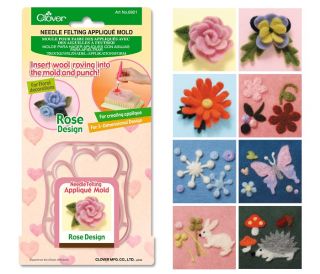 Trockenfilznadel-Applikationsform - Rose