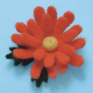 Trockenfilznadel-Applikationsform - Gänseblümchen