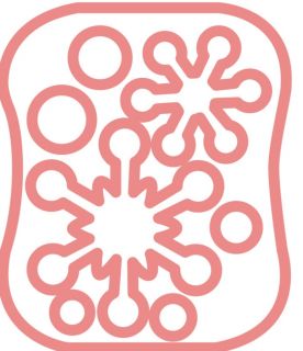 Trockenfilznadel-Applikationsform - Schneekristalle