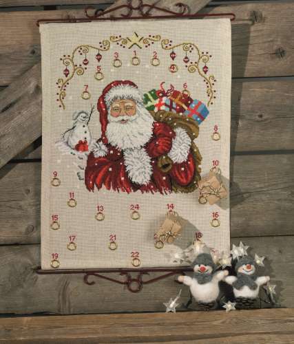 Adventskalender 40x52cm - Weihnachtsmann