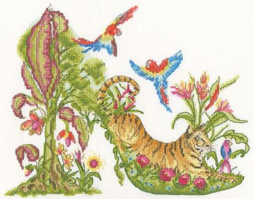 BBothy Threads - Kreuzstichpackung 28x22cm - Sally King Shoes-Walk on the wild side