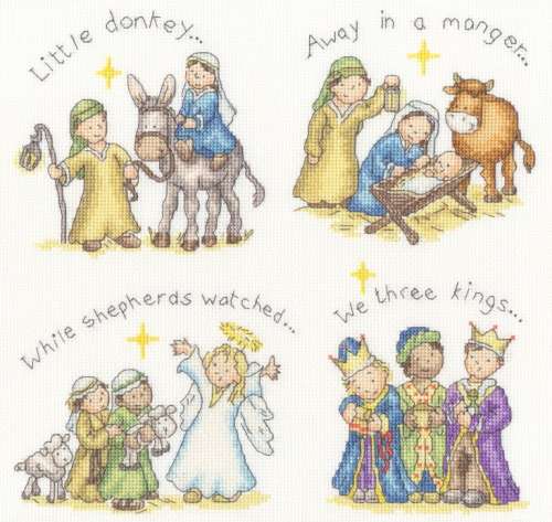 Kreuzstichpackung 28x26cm - Little Donkey..