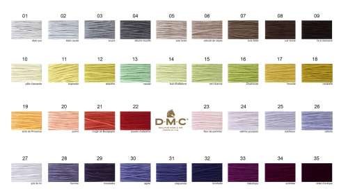 DMC Sticktwist Set Farbe 01 - 35 in Metalldose