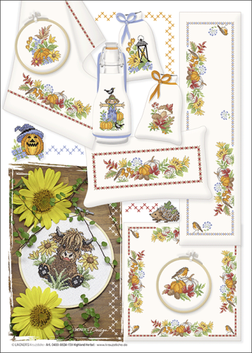 Lindner,Stickvorlage,Highland Herbst