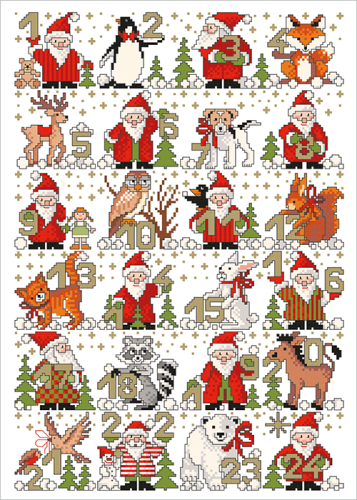 Lindner,Stickvorlage,Adventszeit