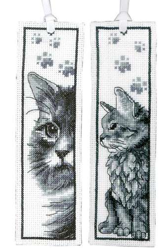 Vervaco-Kreuzstich-Lesezeichen-Katzen-PN-0203521