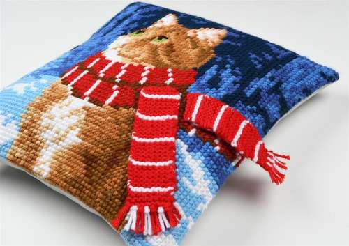 Vervaco-Vervaco-Kreuzstichkissen-Winter-Katze-PN-0196702-Winter-Hund-PN-0196763