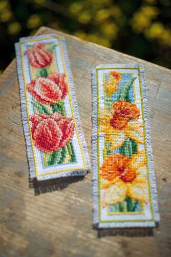 Vervaco-Kreuzstich-Lesezeichen-Blumen-PN-0021467