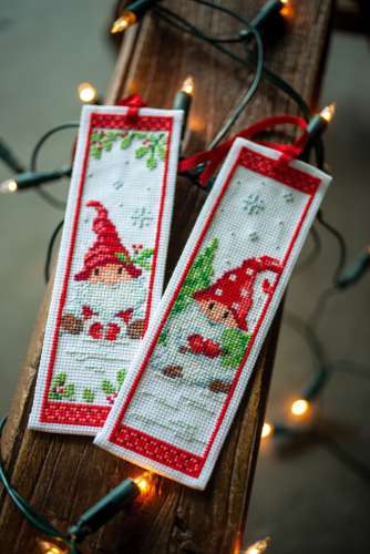 Vervaco-Kreuzstich-Lesezeichen-Weihnachtsgnom-PN-0189703