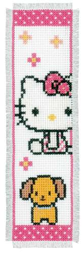 Lesezeichen 6x20cm - 2-er Set - Hello Kitty mit Hund