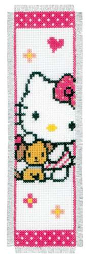 Lesezeichen 6x20cm - 2-er Set - Hello Kitty mit Hund