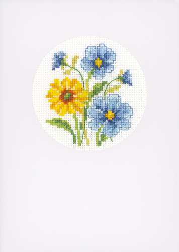 Vervaco-Kreuzstich-Karte-Blumen -PN-0155786