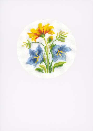 Vervaco-Kreuzstich-Karte-Blumen -PN-0155786