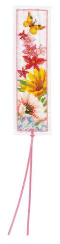 Vervaco-Kreuzstich-Lesezeichen-Blumen-PN-0184423