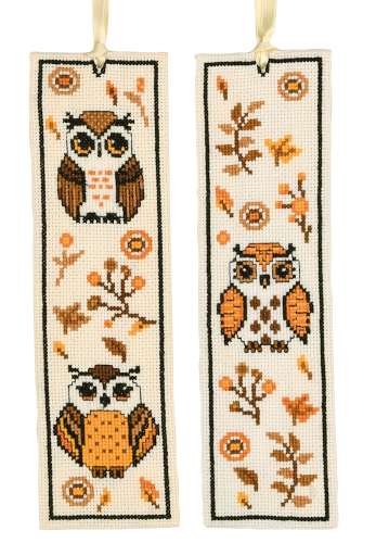 Lesezeichen 6x20cm - 2-er Set - Eulen