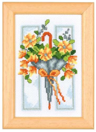 Kreuzstichpackung 8x12cm - 3-er Set - Herbst