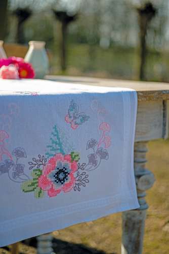 Vervaco-Kreuzstich-Stickdecke-Pastellblumen-PN-0195363