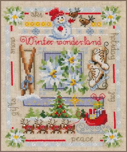 Vervaco-Kreuzstichpackung 19x23cm - Winter