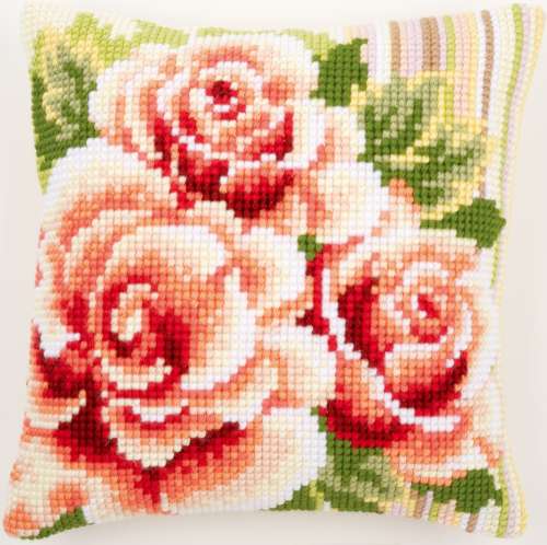Vervaco-Kreuzstich-Kreuzstichkissen-Rosen-PN-0147148