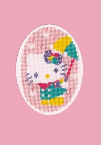 Vervaco-Stickkarte-Hello Kitty