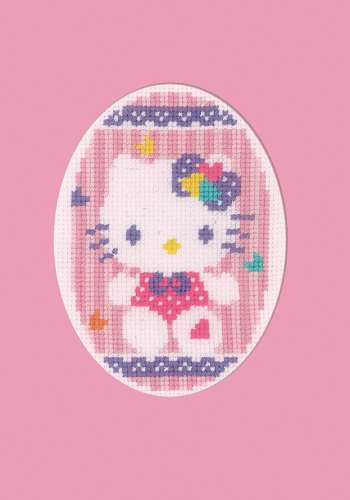 Vervaco-Stickkarte-Hello Kitty