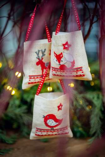 Vervaco - Säckchen 9x9cm - Weihnachtstiere