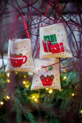 Säckchen 9x9cm - Weihnachtsmotive