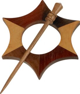 Retrospange mit Stab Ø 9 cm - Stern