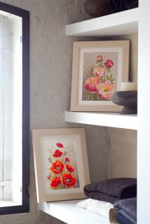 Kreuzstichpackung 24x33cm - Mohnblumen mir Paisleykante