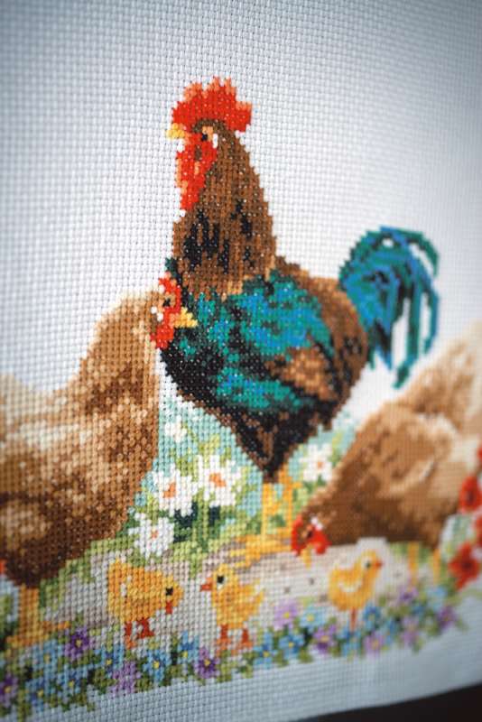 Vervaco-Kreuzstich-Stickdecke-Huhn-PN-0172772