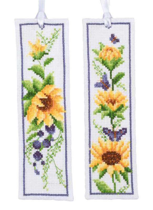 Lesezeichen 6x20cm - 2-er Set - Sonnenblumen