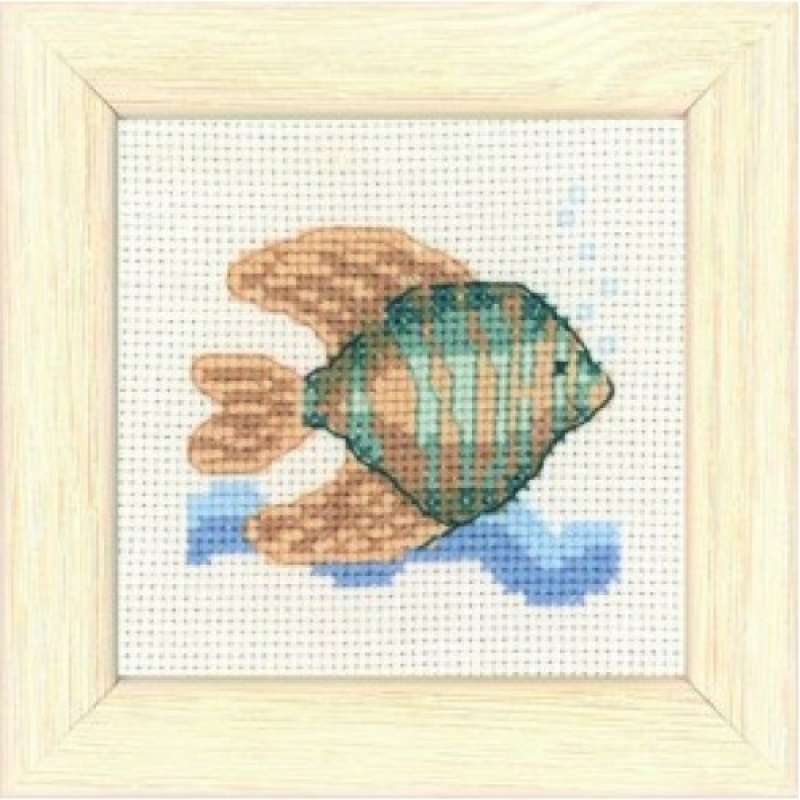 Kreuzstichpackung 9x9cm - Seaside-Fisch