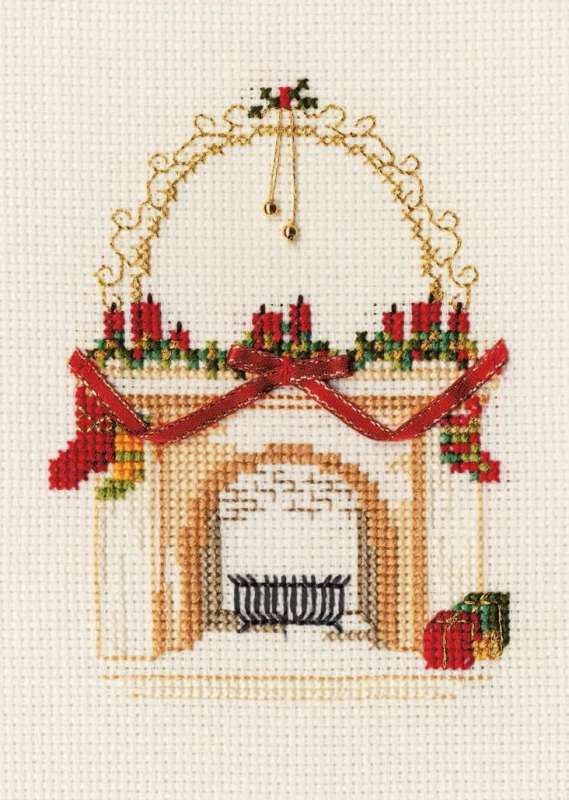 Weihnachtskarte 9x13cm - Fireplace