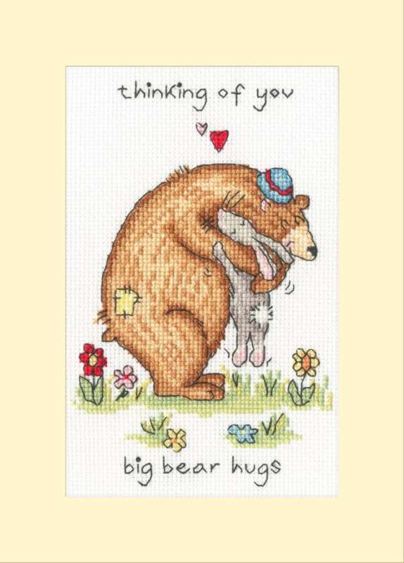 Bothy Threads - Grußkarte 10x16cm - Big Bears Hugs