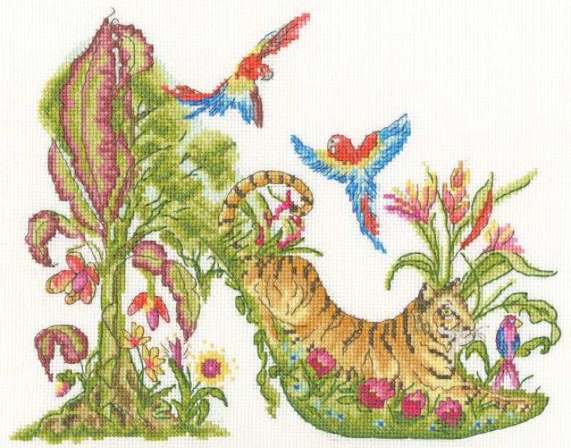 BBothy Threads - Kreuzstichpackung 28x22cm - Sally King Shoes-Walk on the wild side