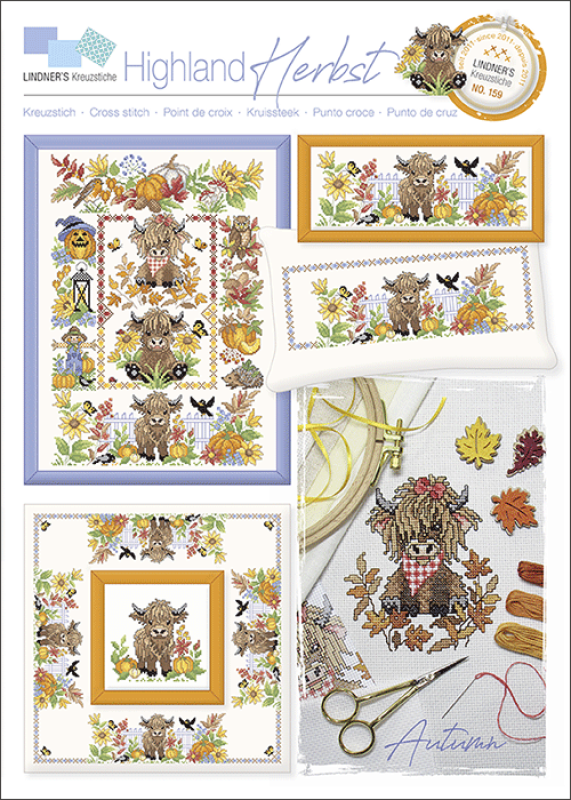 Lindner,Stickvorlage,Highland Herbst