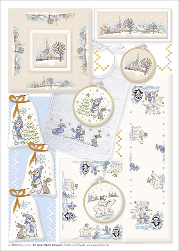 Lindner,Stickvorlage,Winterwelt