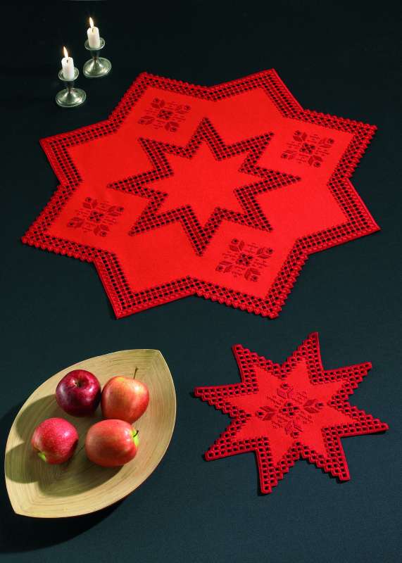 Hardanger Stickpackung Tischdecke