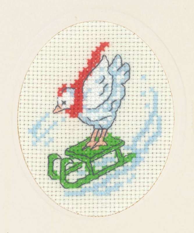 Weihnachtskarte 9x13cm - Weihnachtshuhn