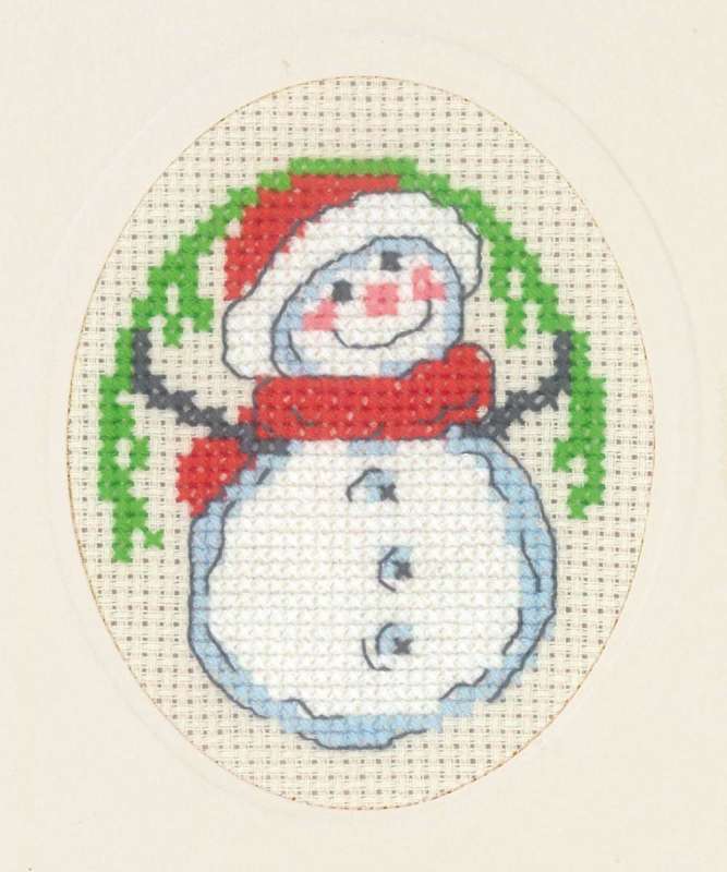 Weihnachtskarte 9x13cm - Weihnachtsschneemann