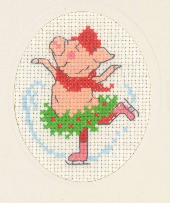 Weihnachtskarte 9x13cm - Weihnachtsschwein